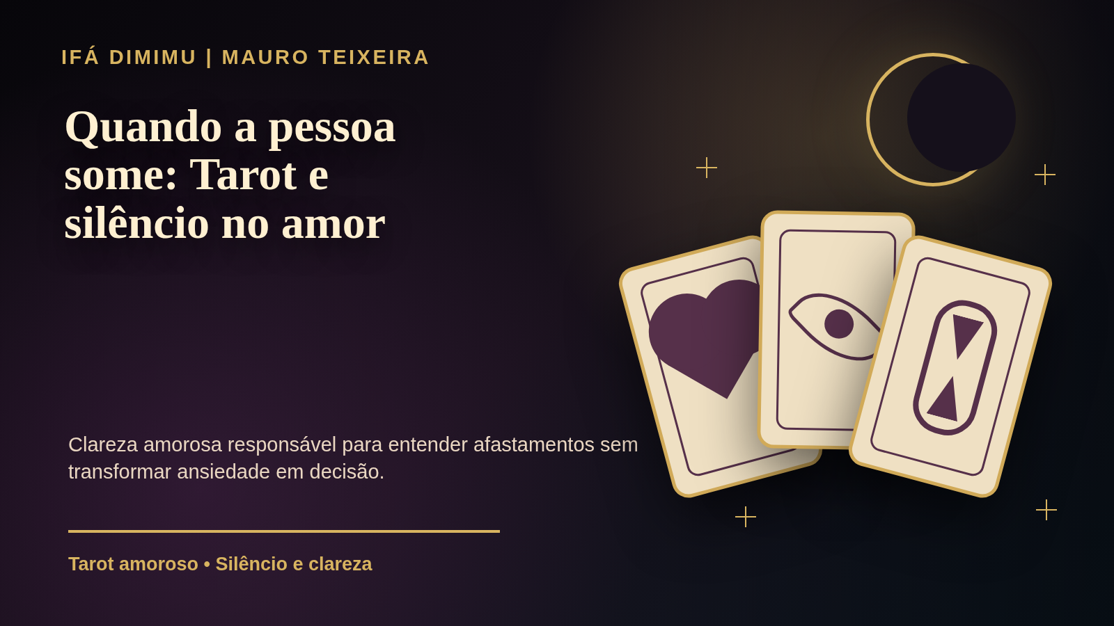 Quando a pessoa some: o que o Tarot pode ajudar a entender sobre o silêncio no amor